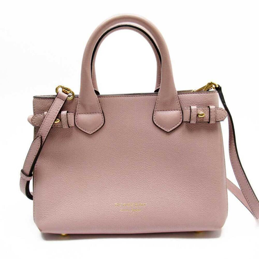 Burberry Check Tan Leather Bag Handbag Beige Crossbody Pink Nova Shoulder - Picture 2 of 3